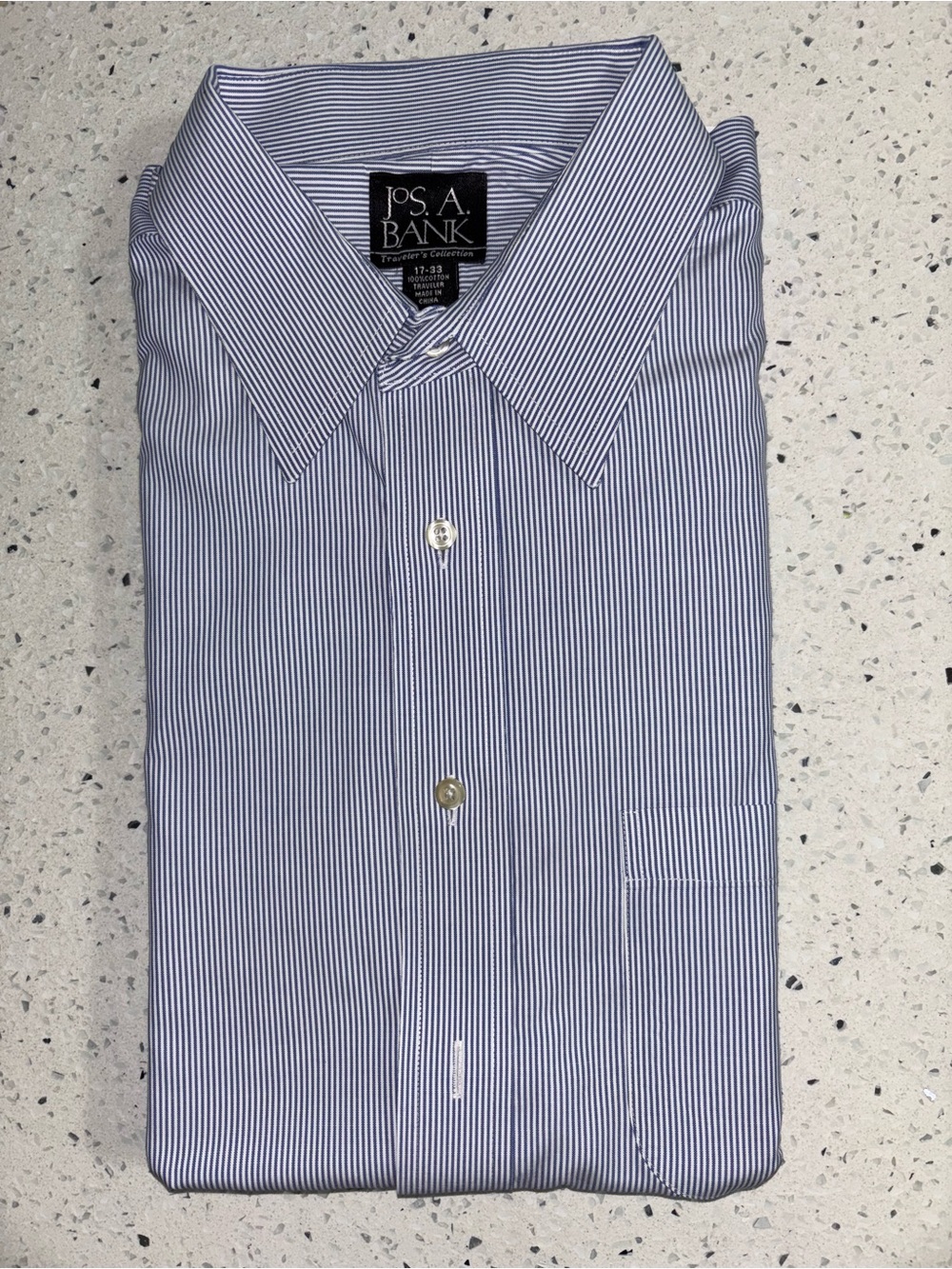 Jos. A. Bank Men's Blue Stripe Dress Shirt New